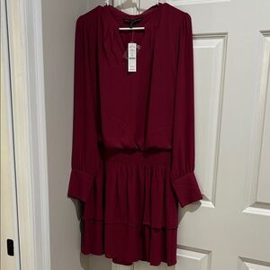 White House Black Market Burgundy Dress